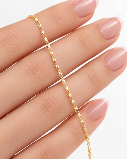 1.8mm Gold Filled Snail Chain Necklace (18 inch) | Everyday Sparkle